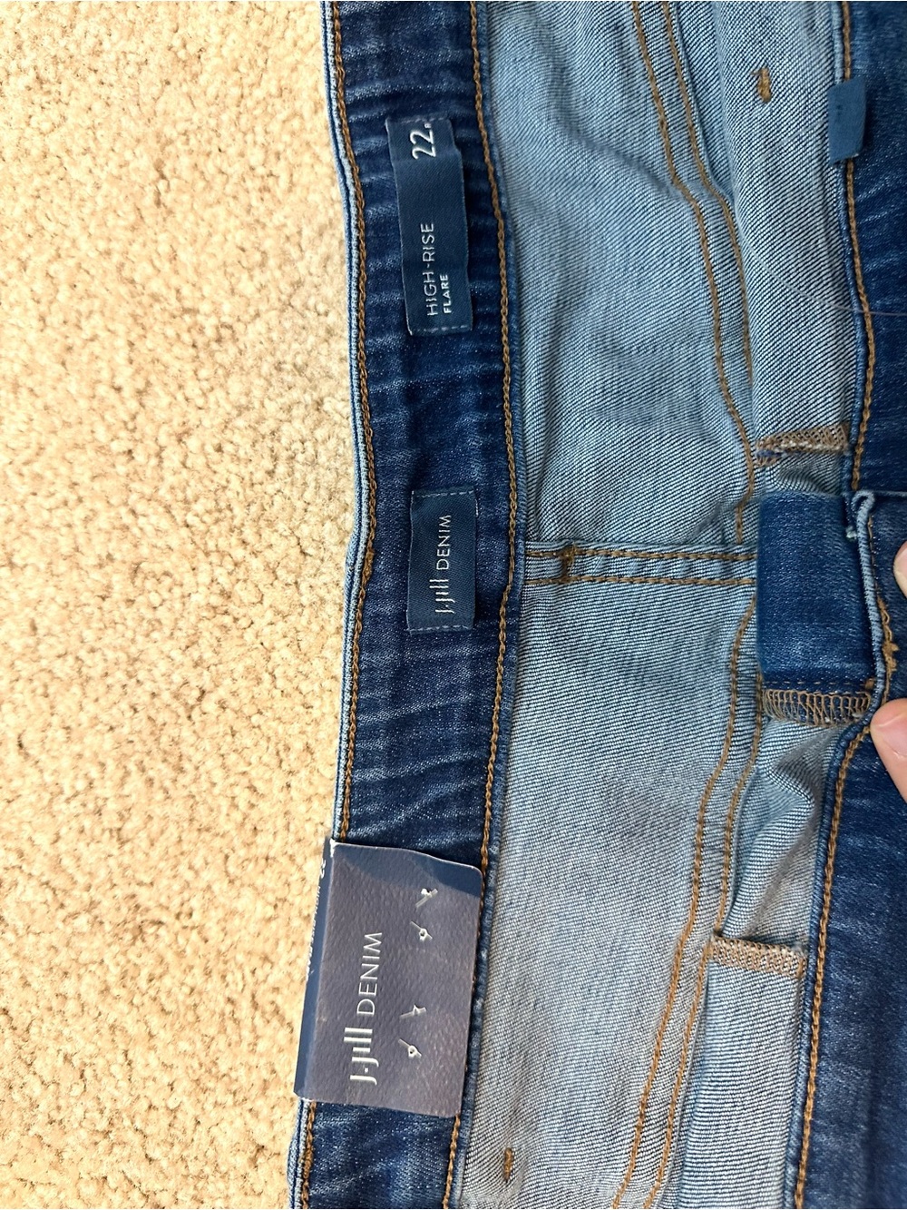 J.Jill Denim High Rise Flare Jeans Size 22 Davenport Wash Wide Leg NWT - Picture 8 of 13